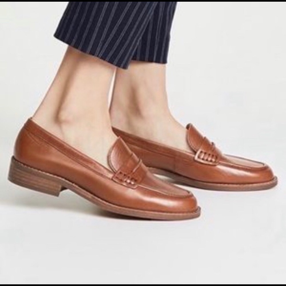 Madewell The Elinor Loafer Brown Leather Size 8